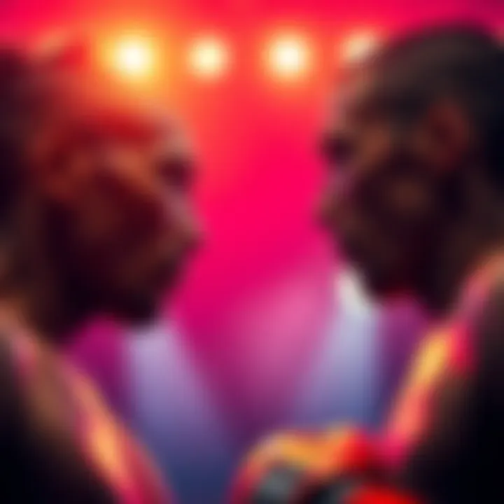 Hernandez and Rodrigues face each other in a tense moment before their fight at Kings Table Fight Night.
