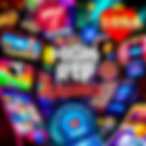 A collage of popular casino games and slot machines showing high RTP statistics