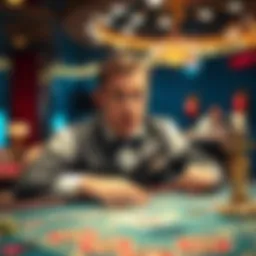 A high roller looks shocked at a casino table after being cheated