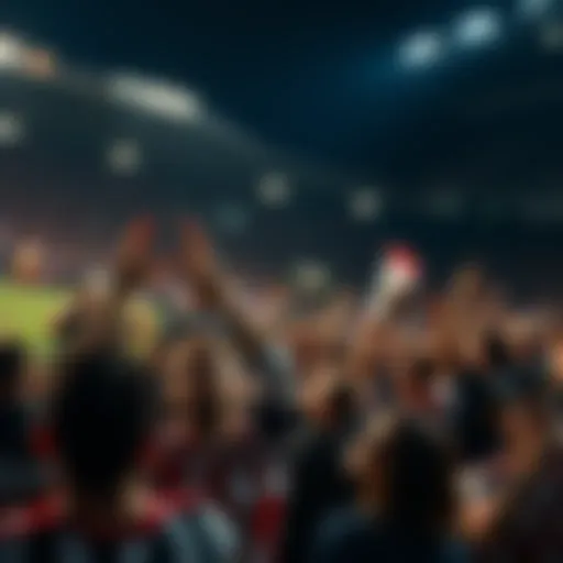 A somber crowd reacting to a historic sports defeat, showing disappointment and disbelief.