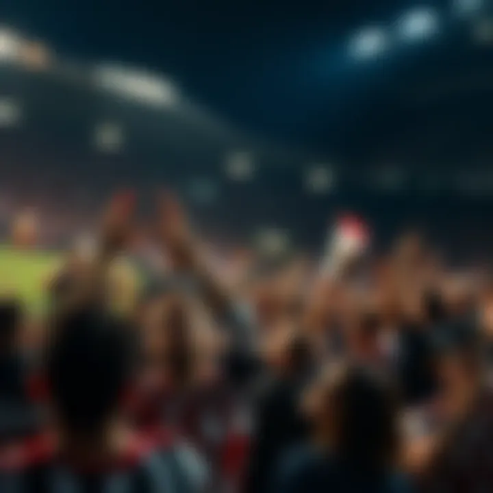 A somber crowd reacting to a historic sports defeat, showing disappointment and disbelief.