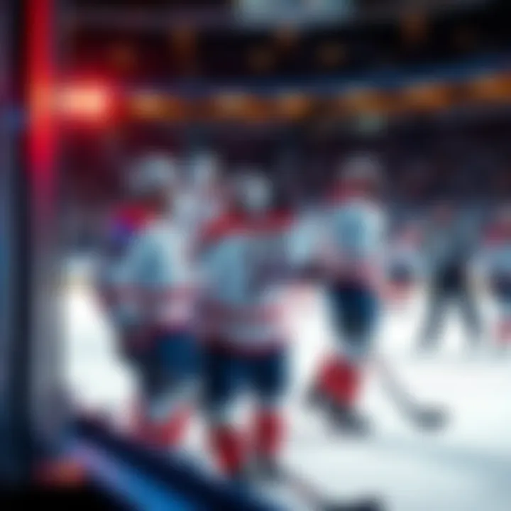 Players celebrating after a thrilling All-Star hockey game on February 13.