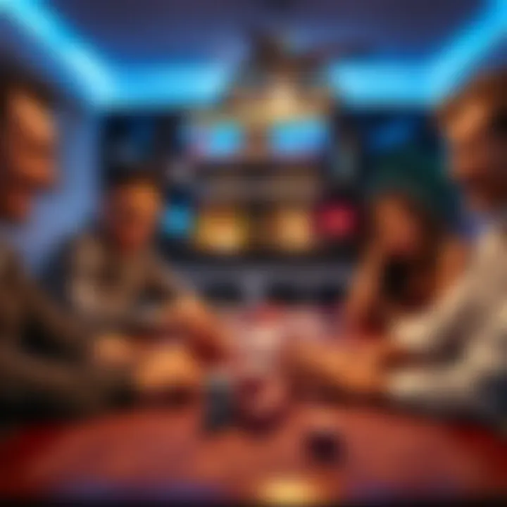 A group of friends playing poker at home in Melbourne, with cards and chips on the table.