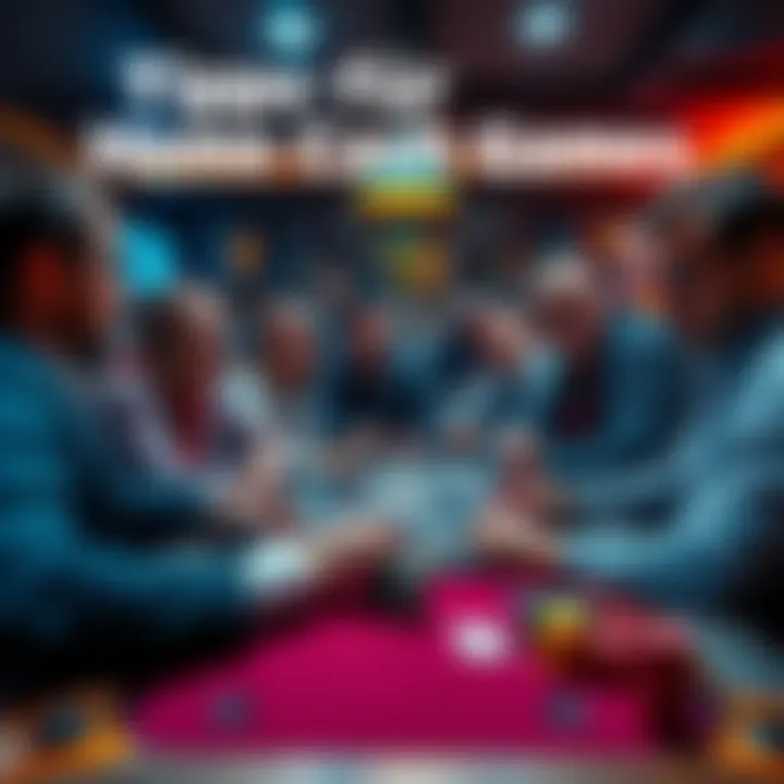 A group of friends gathered around a table with cards and chips for a home cash game