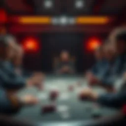A home poker game setting with players around a table, chips, and cards laid out, emphasizing the rake discussion.