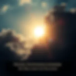 A bright light shining through dark clouds, symbolizing hope and new opportunities