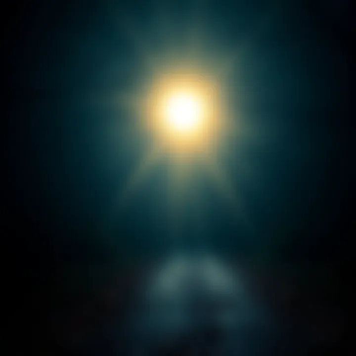 A glowing light illuminating a dark path, symbolizing hope and inspiration in challenging times.