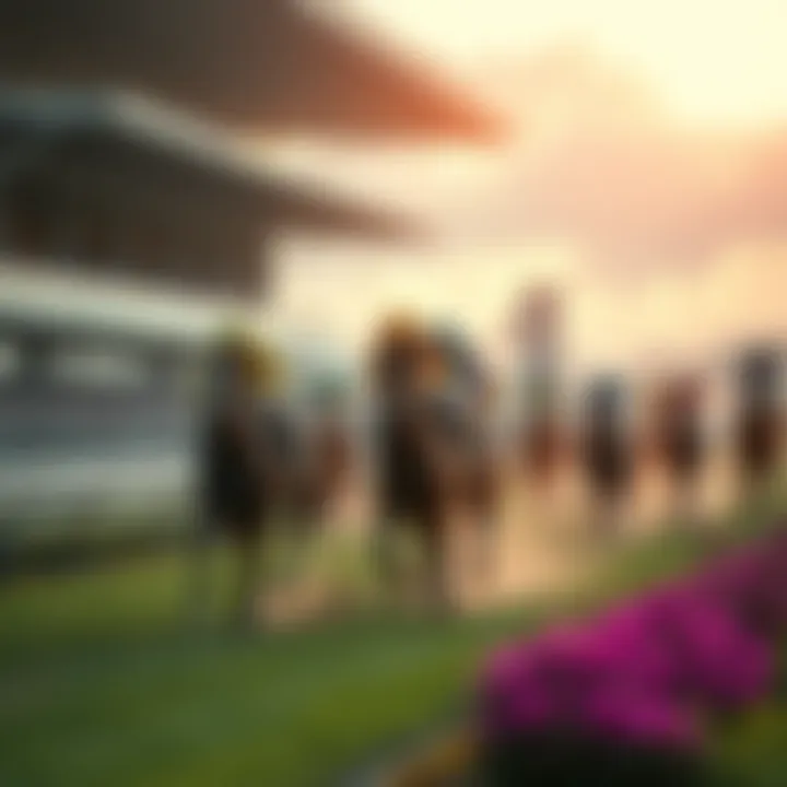 Jockeys competing in a thrilling horse race at Emerald Downs during spring