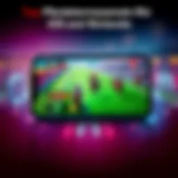 A mobile device displaying a horse racing management game with colorful graphics and race tracks
