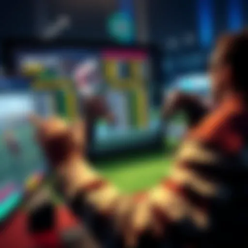 A player studying horse racing stats and placing bets on a game screen