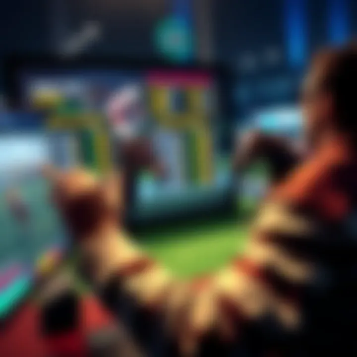 A player studying horse racing stats and placing bets on a game screen