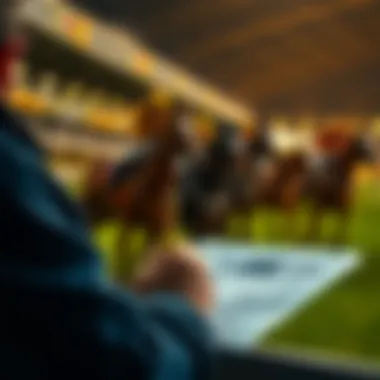Horse racing tips for beginners A person looking at a horse racing program with notes and a pen, ready to place bets