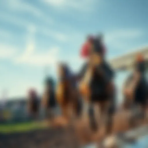 Horse Travers on the racetrack during a race, showing signs of withdrawal