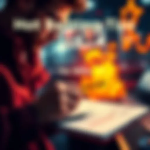 A person analyzing betting tips with a notepad and pen, looking focused and ready to win.