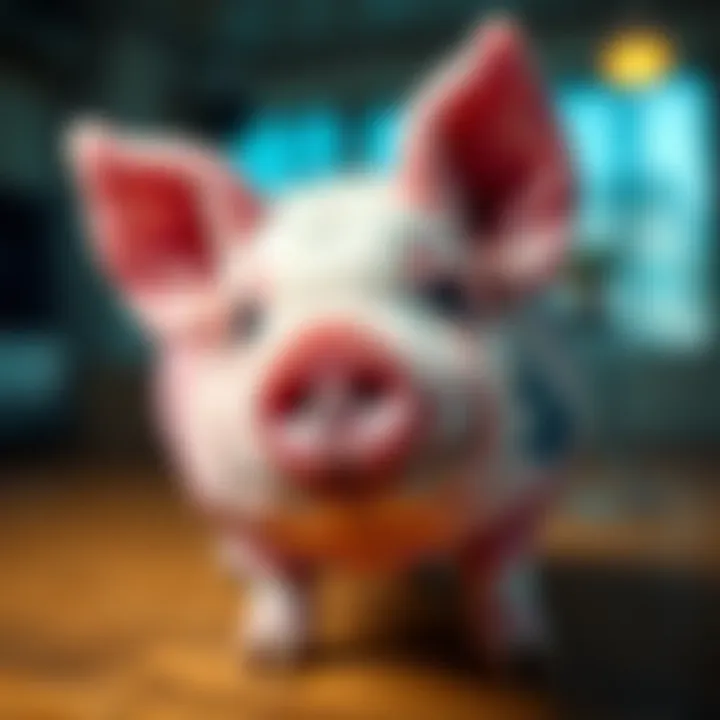 A vibrant pig representing a unique HR opportunity, with a clock indicating time is running out