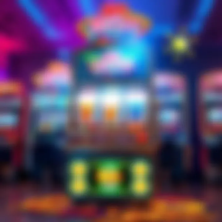 Graphic showing a slot machine with lower payout percentage, illustrating the RTP drop from 96% to 94%