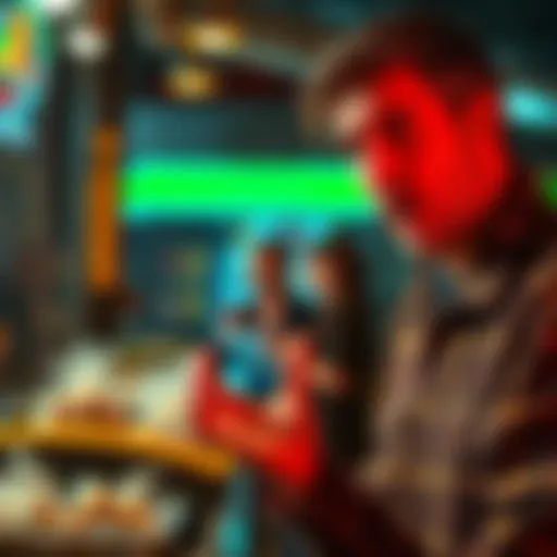A person humorously negotiating a price for a small item, showing a shocked expression as they suggest a high price for it.