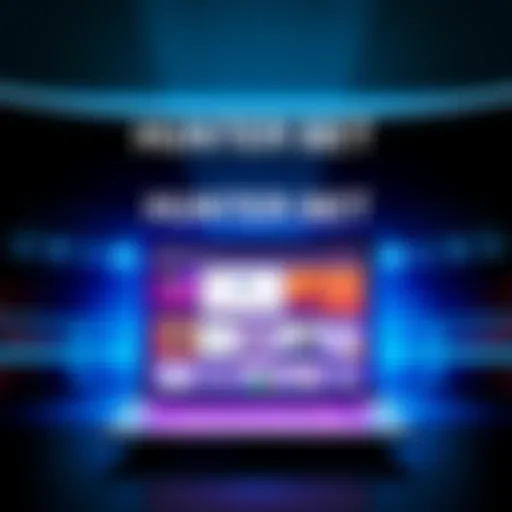 A graphic showing the HUNTER BET service, highlighting premium features and daily updates, set against a sleek background.