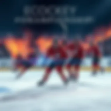 Ice Hockey Championship 2026 Ice hockey players scoring a goal during a match, celebrating with their team, showcasing excitement in the 2026 championship season