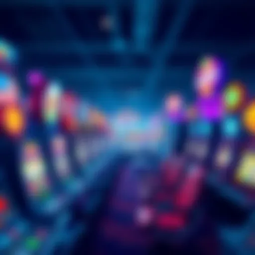 A colorful display of various slot machines and table games at Ignition Casino