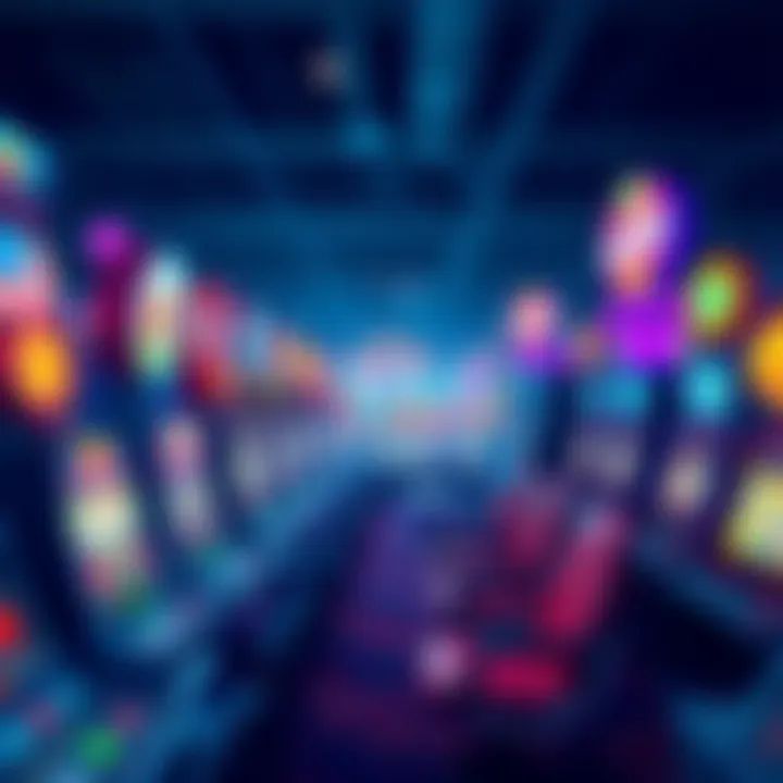 A colorful display of various slot machines and table games at Ignition Casino