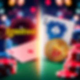 Side-by-side comparison of Ignition and CoinPoker logos with poker chips and cards