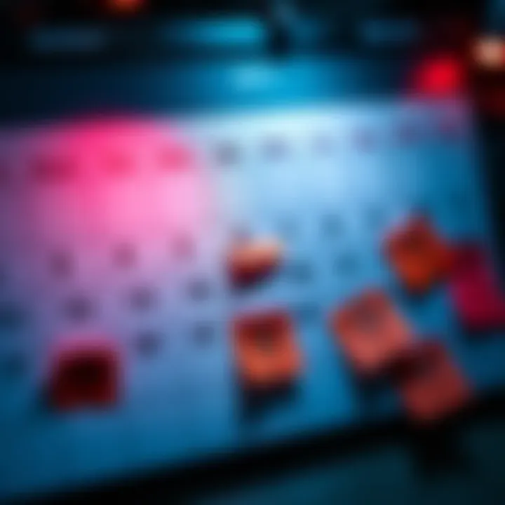 Important Announcements Coming Soon A calendar marked with important dates and notes indicating upcoming announcements