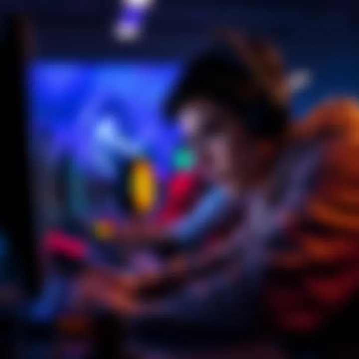 A player focusing intently on their gaming setup, implementing tips for better game performance and cleaner slips.