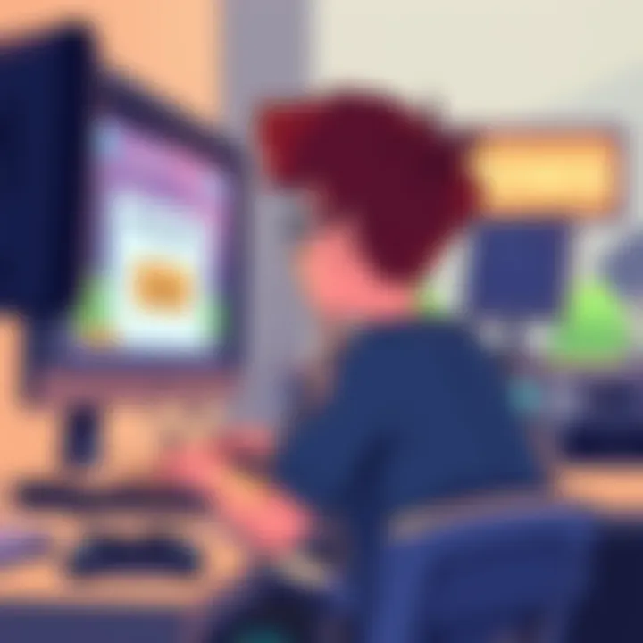 A cartoon of a person sitting at a gaming desk, looking surprised at a notification of bonus entries on their screen while their gaming console is idle.