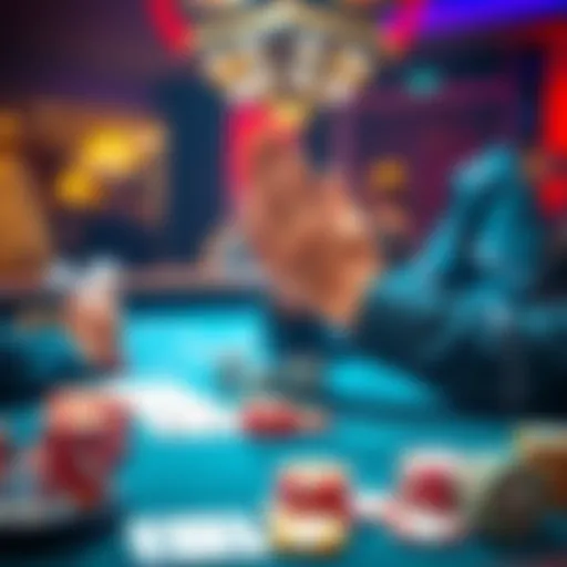 A person placing a bet on a gambling table with hands clasped in prayer, symbolizing hope and positivity for winning, surrounded by cards and chips.