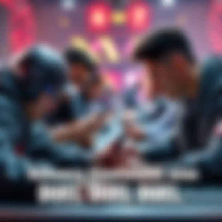 Players engaged in a competitive gaming match with intense focus and excitement, showcasing the impact of higher stakes at $1.40.