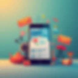An illustration of a smartphone displaying an email with news updates about India, surrounded by symbols of important topics like technology and culture.