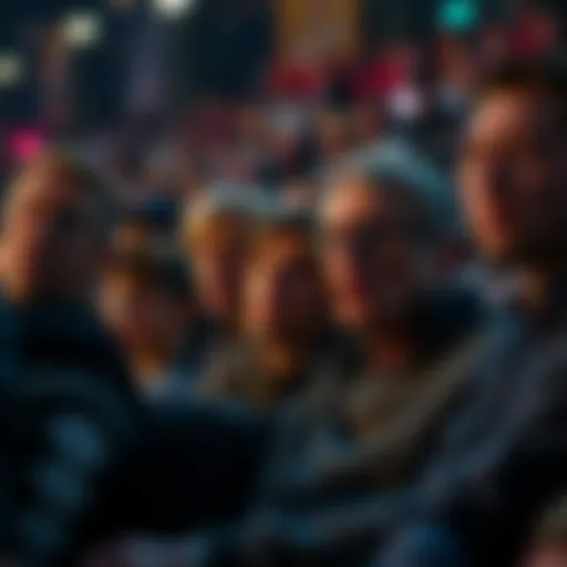 Crowd watching a live game with anxious faces, focusing on Buckley, showcasing strong emotions and betting strategies.
