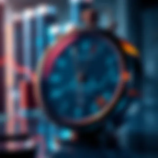 A graphic showing an increase in investment from 800 dollars to 10.7 dollars with a clock indicating six hours.