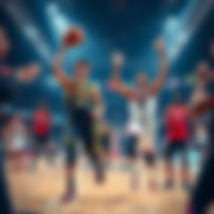 Iowa and Houston players celebrating after scoring over 100 points in a game