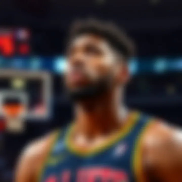 Jabari Smith Jr. looks disappointed after missing a crucial three-point shot during a basketball game.