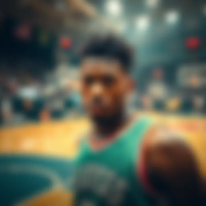 Jalen Green preparing to play basketball, showcasing determination and focus before the game.