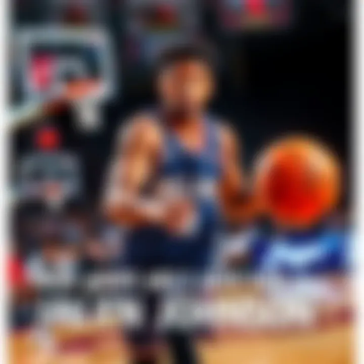 Jalen Johnson dribbling a basketball during a game, showing determination and focus.