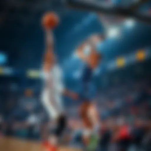 Jalen Suggs making a shot during a basketball game with fans in the background