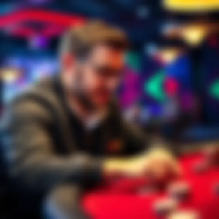 Jared Bleznick providing direct commentary during a poker game, analyzing player decisions clearly