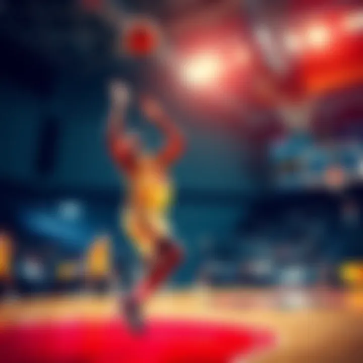 Jaylen on the court during a game Jaylen attempts a shot in the first quarter of a basketball game, showing initial promise with a scoring effort