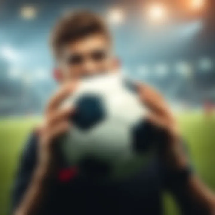 JayR-7 smiling while holding a soccer ball, symbolizing hope for a comeback after his channel ban