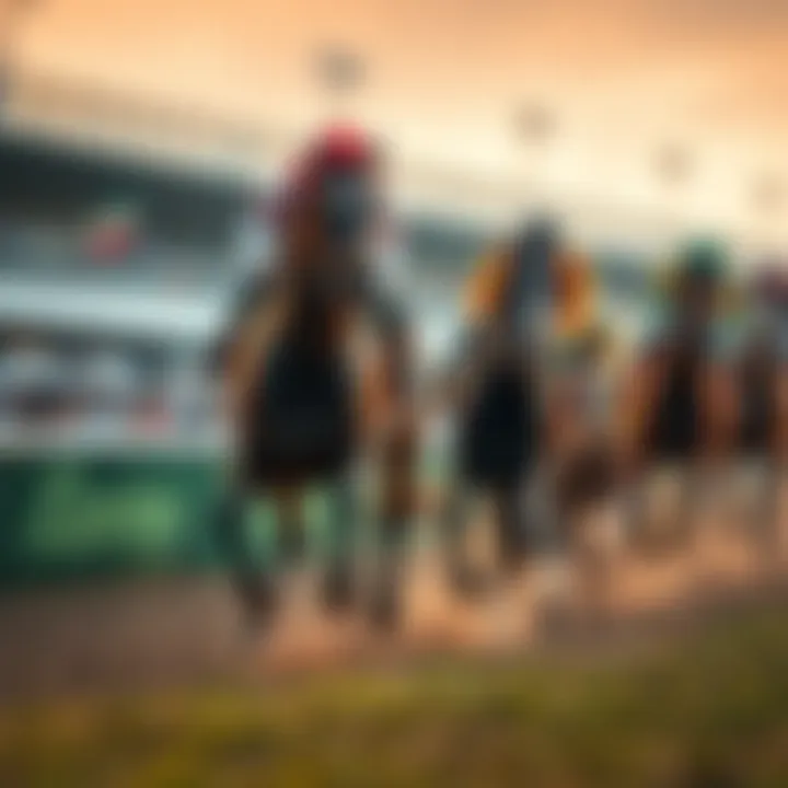 Horses racing at John Battaglia Memorial with Street Beast in the lead