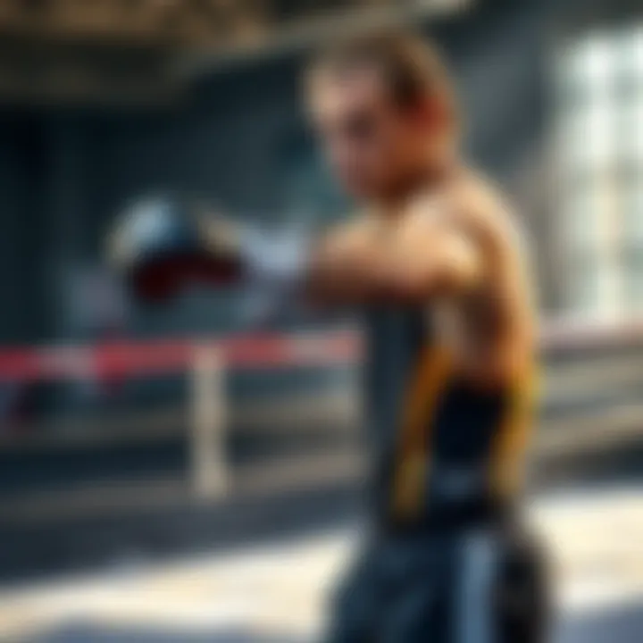 Johnson practicing striking techniques, showcasing his skills and potential as an underdog in the upcoming match against Diego