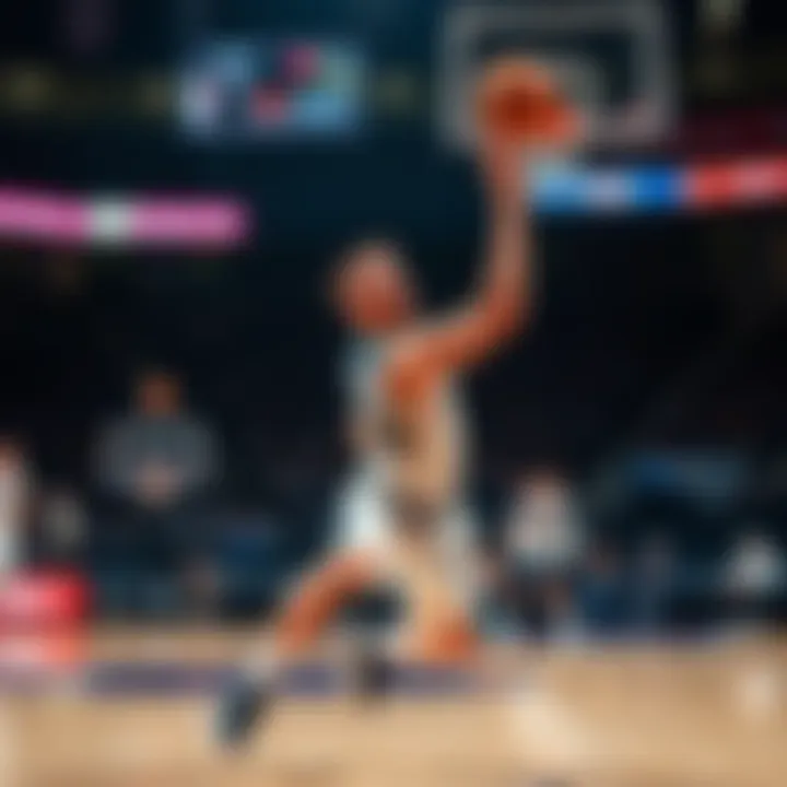 Nikola Jokic playing basketball, showcasing his skills during an NBA game