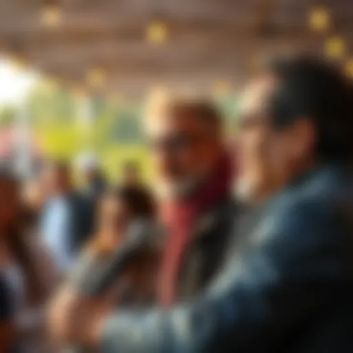 Jose Ochoa engaging with community members at an outdoor event