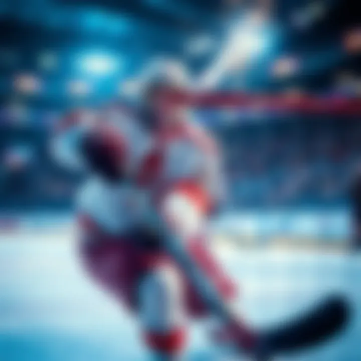 Josi takes a shot on goal during a hockey game after making seven shots on net