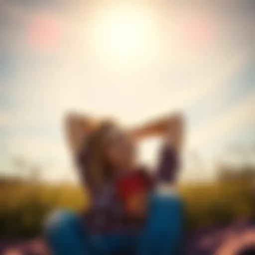 A person relaxing while enjoying nature, symbolizing happiness in choosing not to engage with gambling or social pressures.