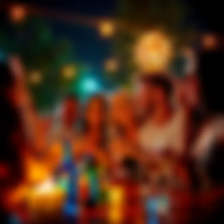 A group of friends enjoying a fun night out without any expenses, celebrating together with laughter and happiness.