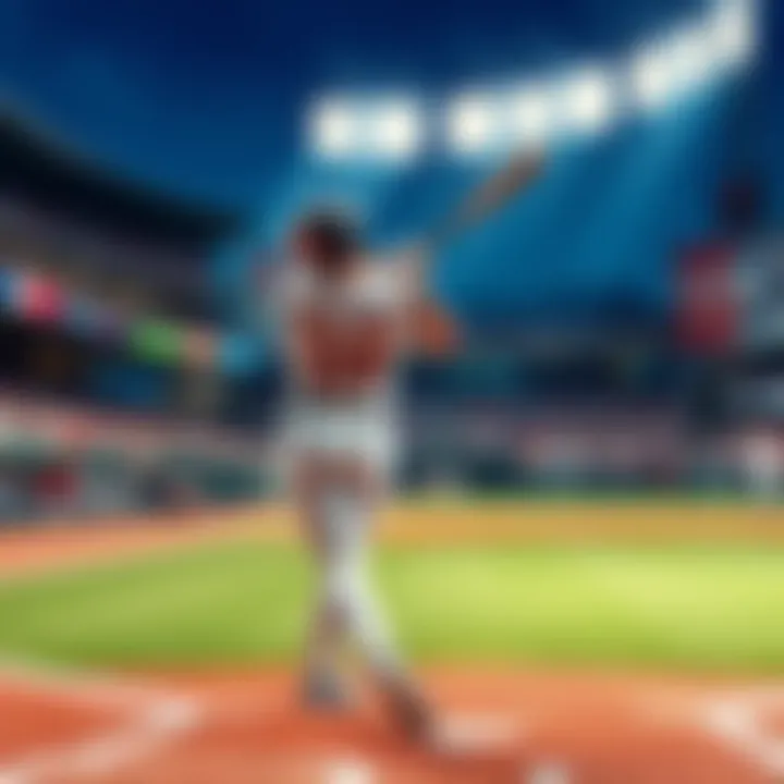 July 4th MLB Game Action A player hitting a home run at a baseball game with fans cheering in the background on July 4th, 2026.